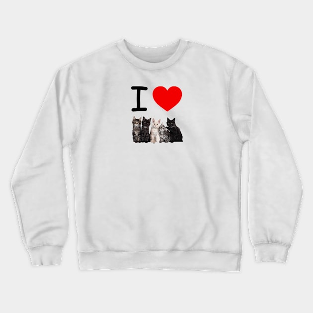 I HEART KITTENS Crewneck Sweatshirt by EmoteYourself